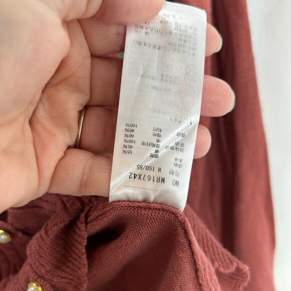 Axes Femme dusty rose cardigan Kawaii J fashion button up romantic - Picture 5 of 6